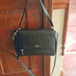Kate Spade Leila medium flap purse. Black